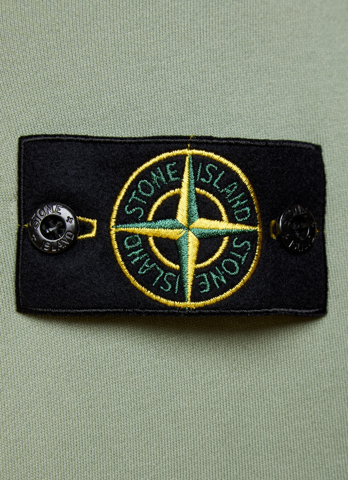 Stone Island S0051 Sweater met logo  - detail 3 olijfgroen