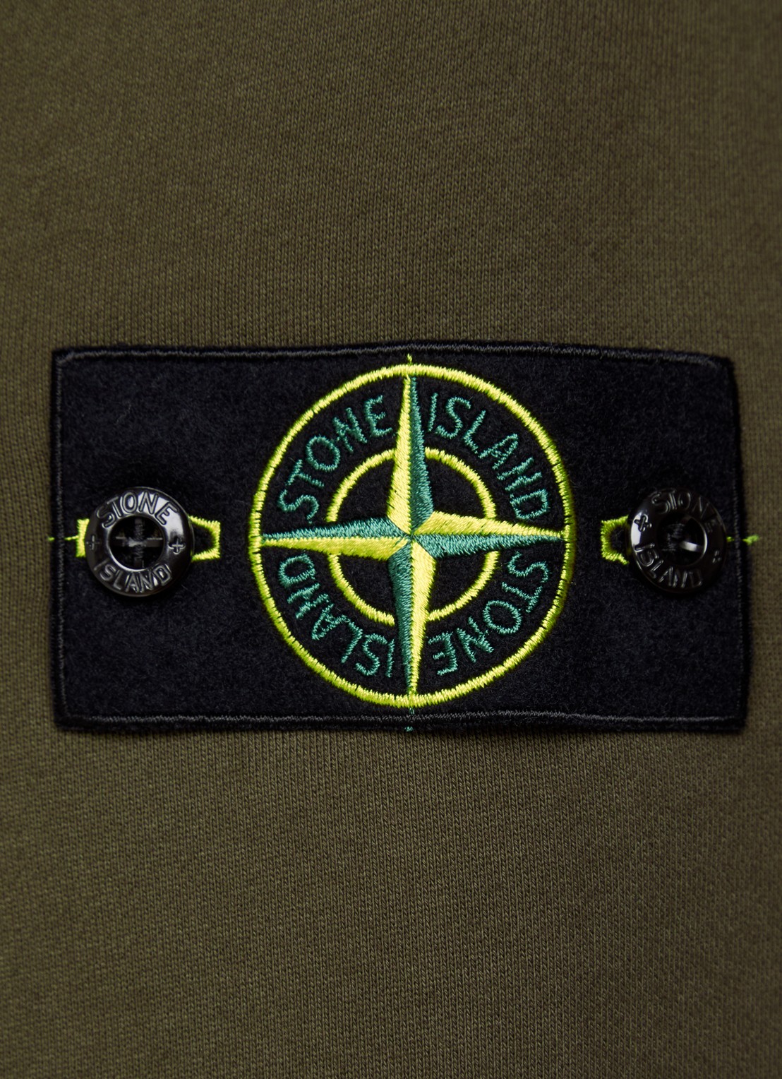 Stone Island S0051 Sweater met logo  - detail 3 legergroen