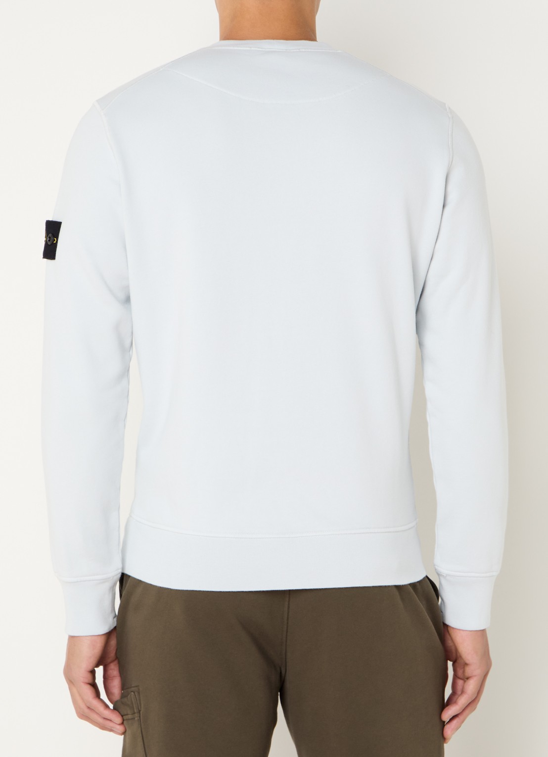 Stone Island S0051 Sweater met logo  - achterkant 5 lichtblauw