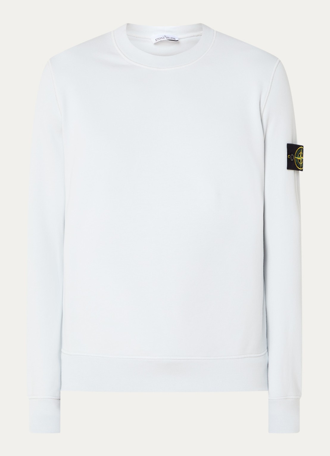 Stone Island S0051 Sweater met logo  - voorkant 3 lichtblauw