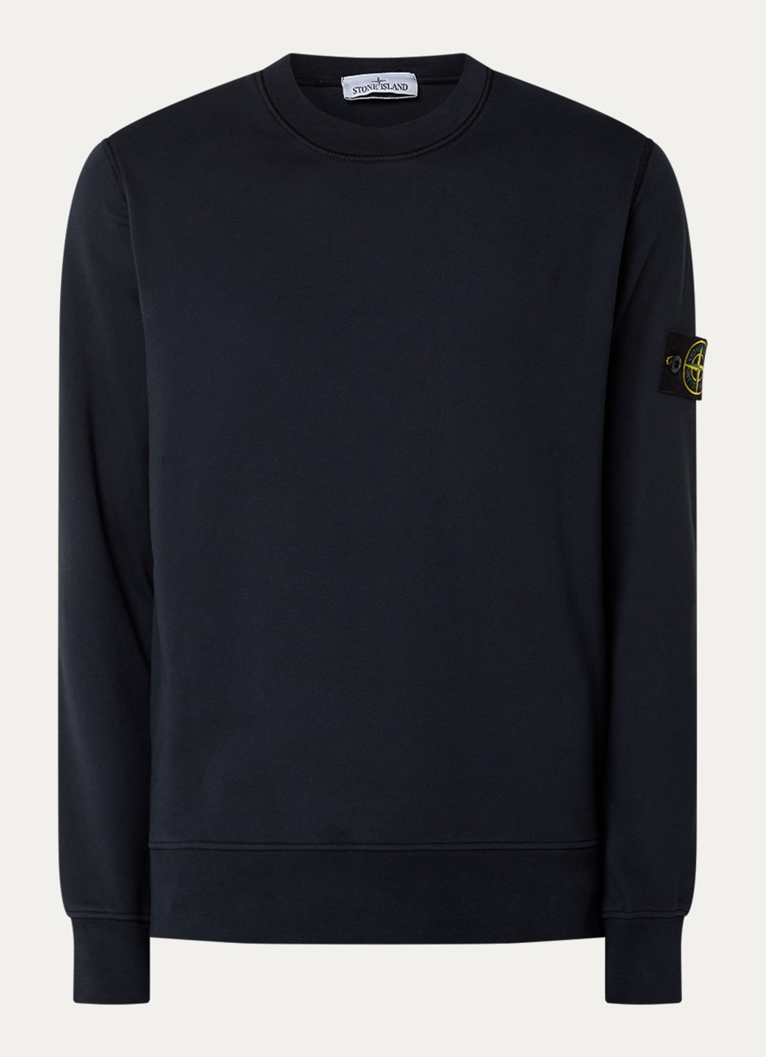 Stone Island S0051 Sweater met logo  - voorkant 3 donkerblauw