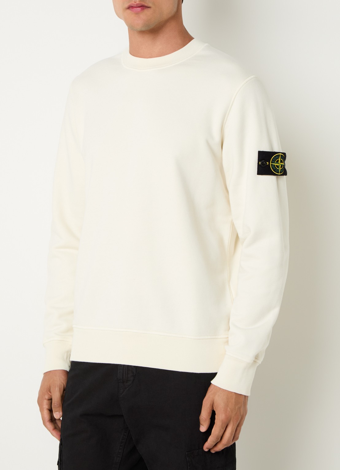 Stone Island S0051 sweater met logo - detail 4 gebroken wit