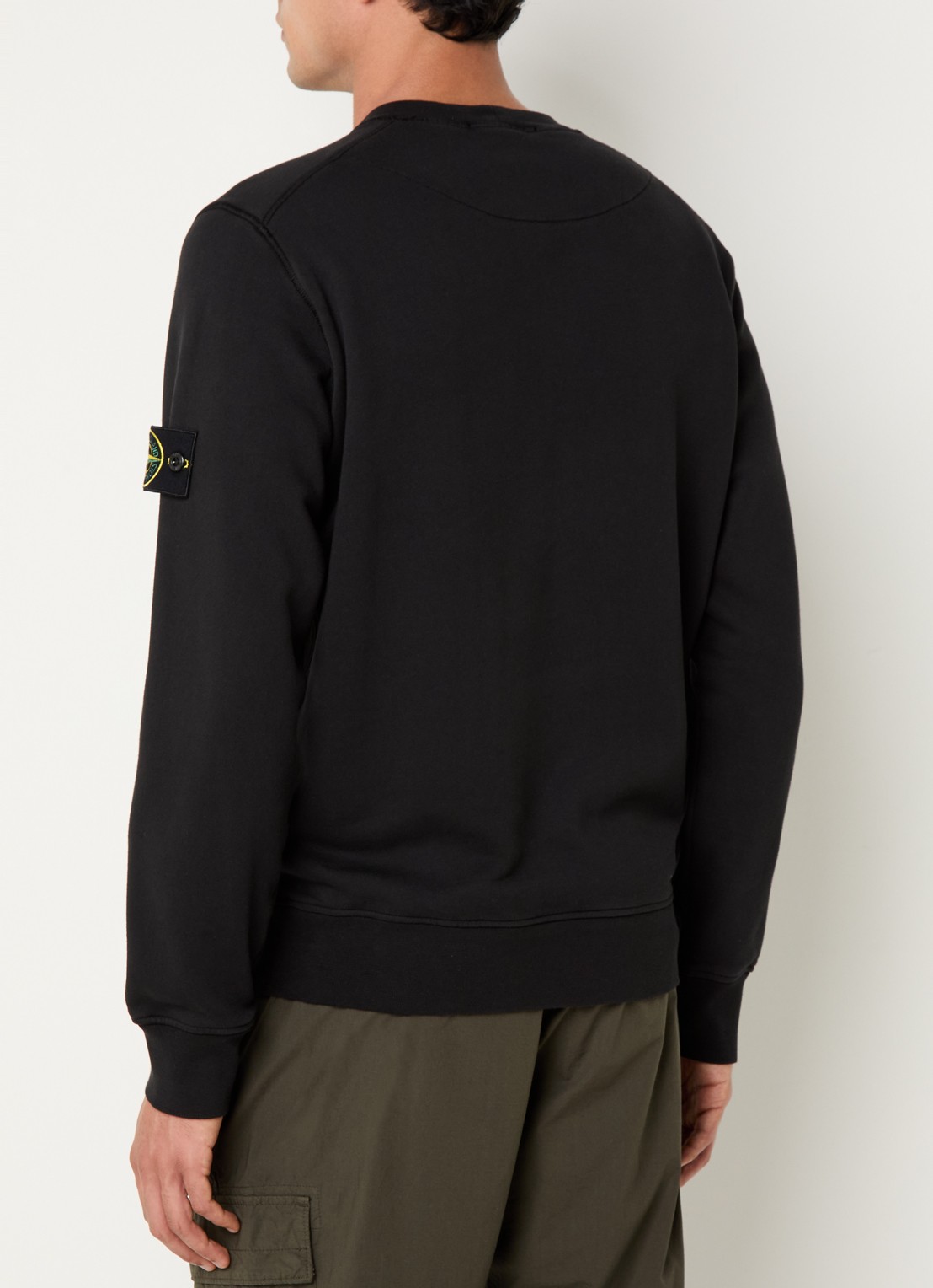 Stone Island S0051 sweater met logo - achterkant zwart