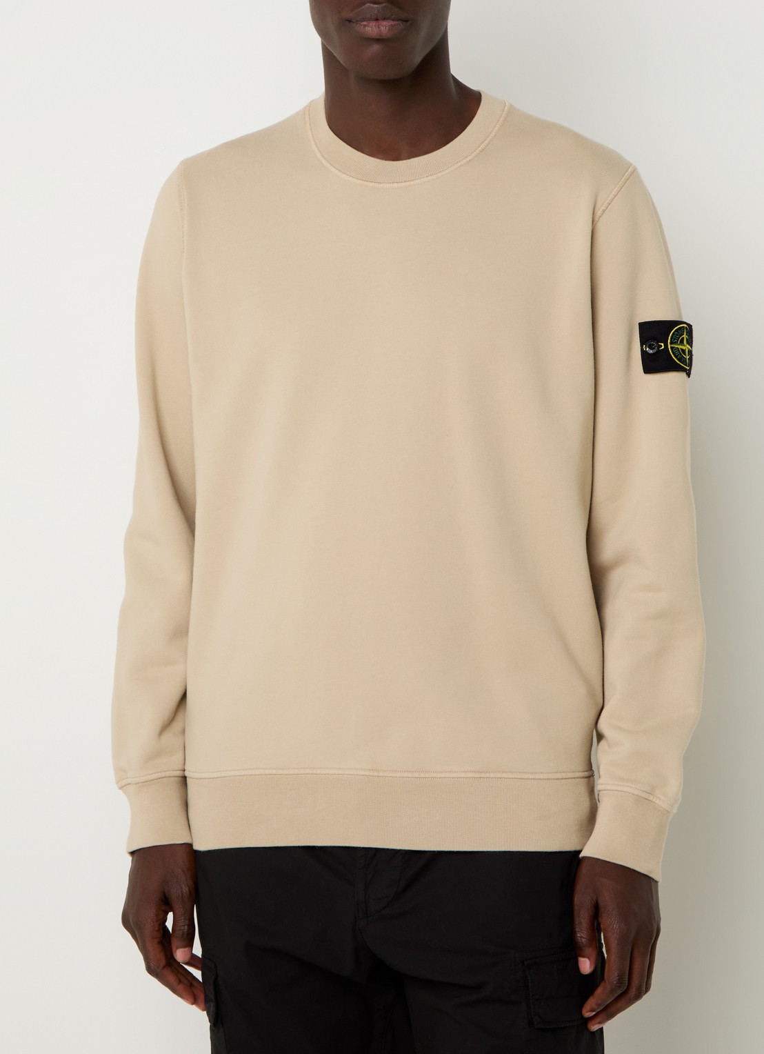 Stone Island S0051 sweater met logo - detail 4 beige