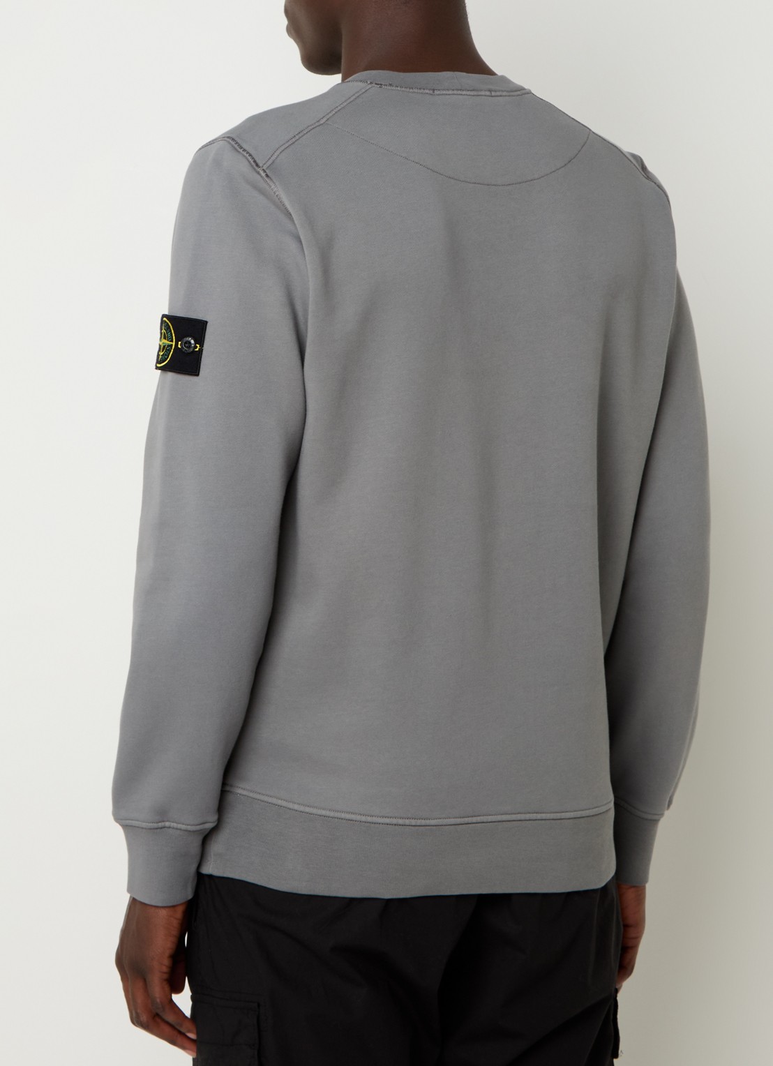 Stone Island S0051 sweater met logo - achterkant 3 grijs