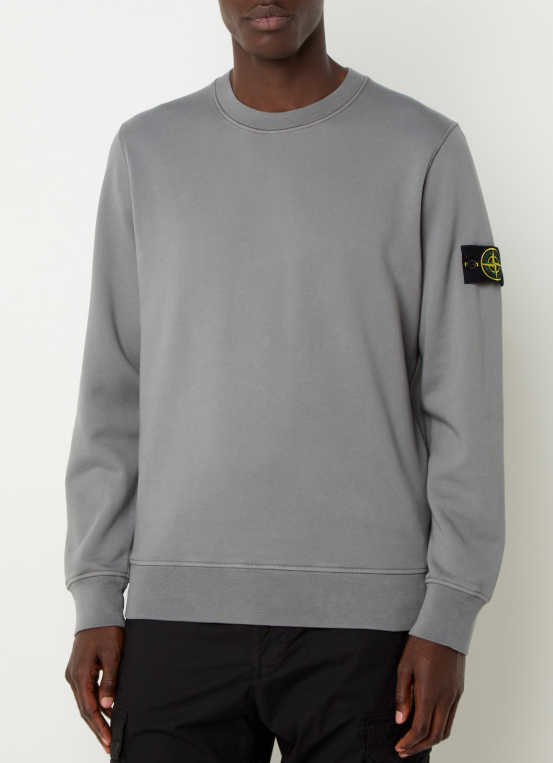 Stone Island S0051 sweater met logo - detail 4 grijs