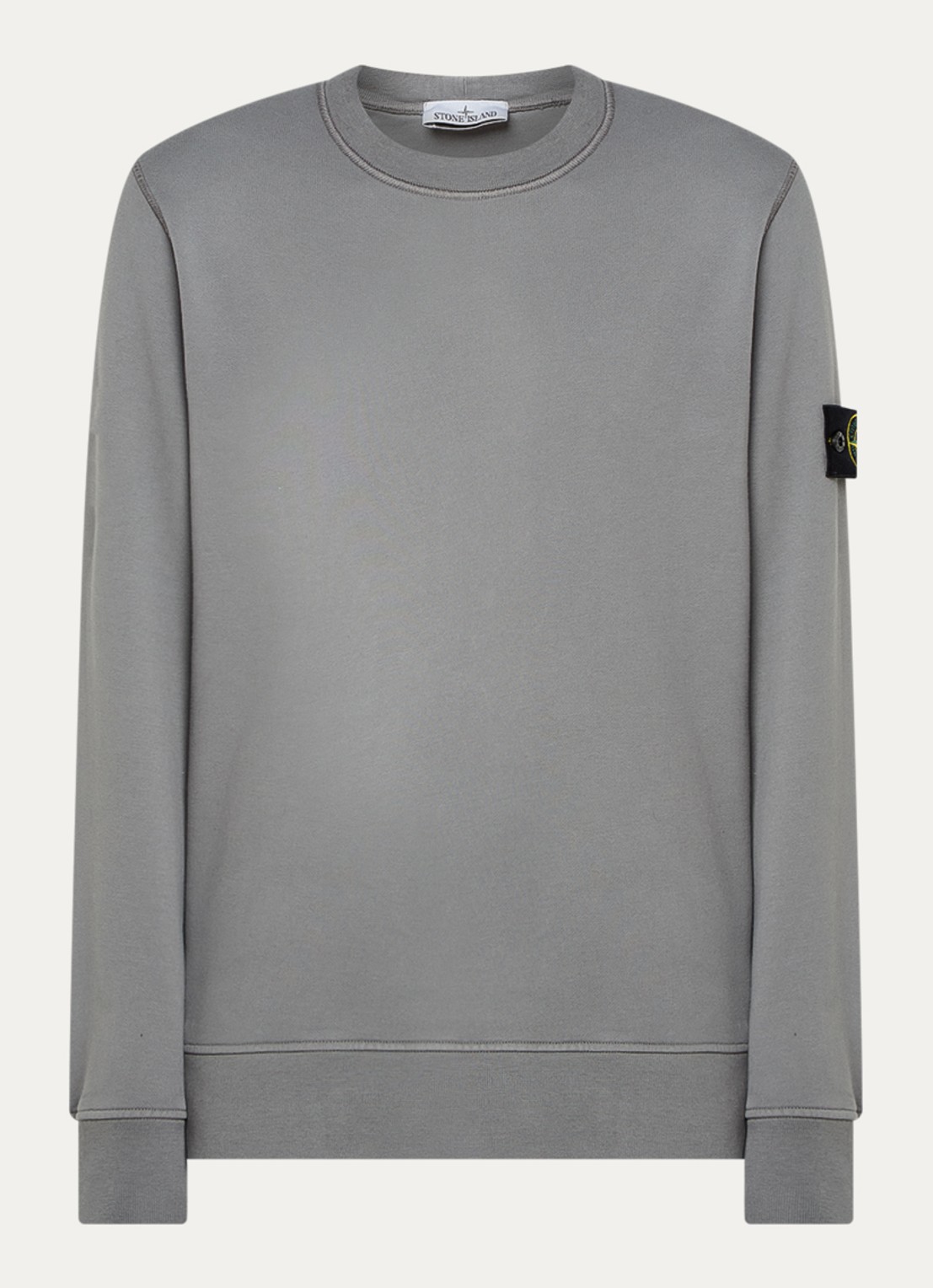 Stone Island S0051 sweater met logo - voorkant grijs