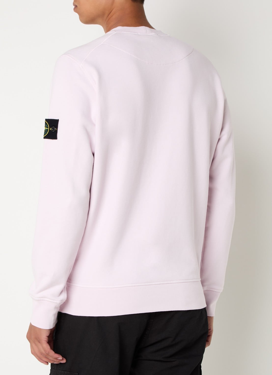 Stone Island S0051 sweater met logo - achterkant 5 lichtroze