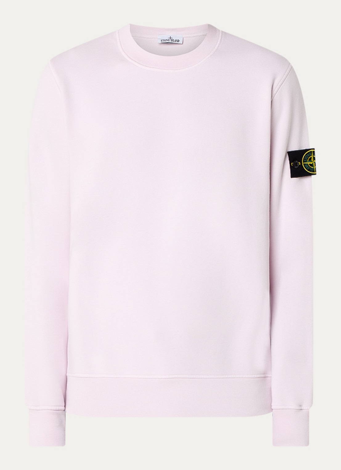 Stone Island S0051 sweater met logo - voorkant lichtroze