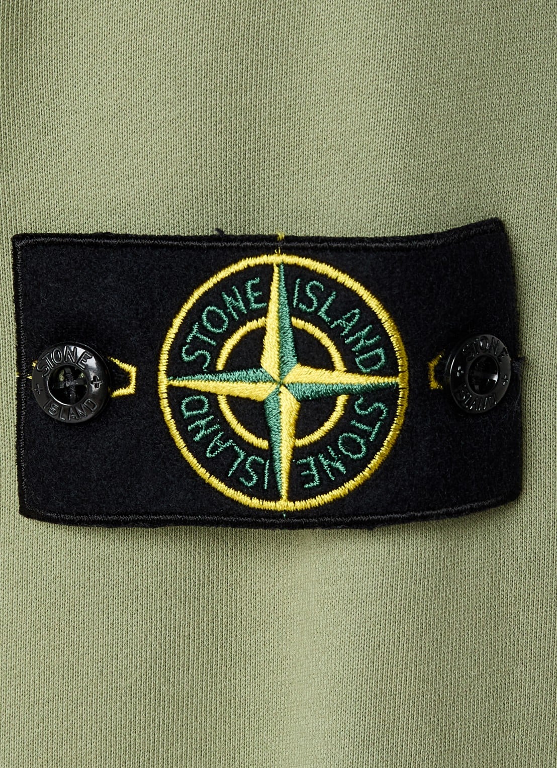 Stone Island S0051 sweater met logo - detail 4 lindegroen