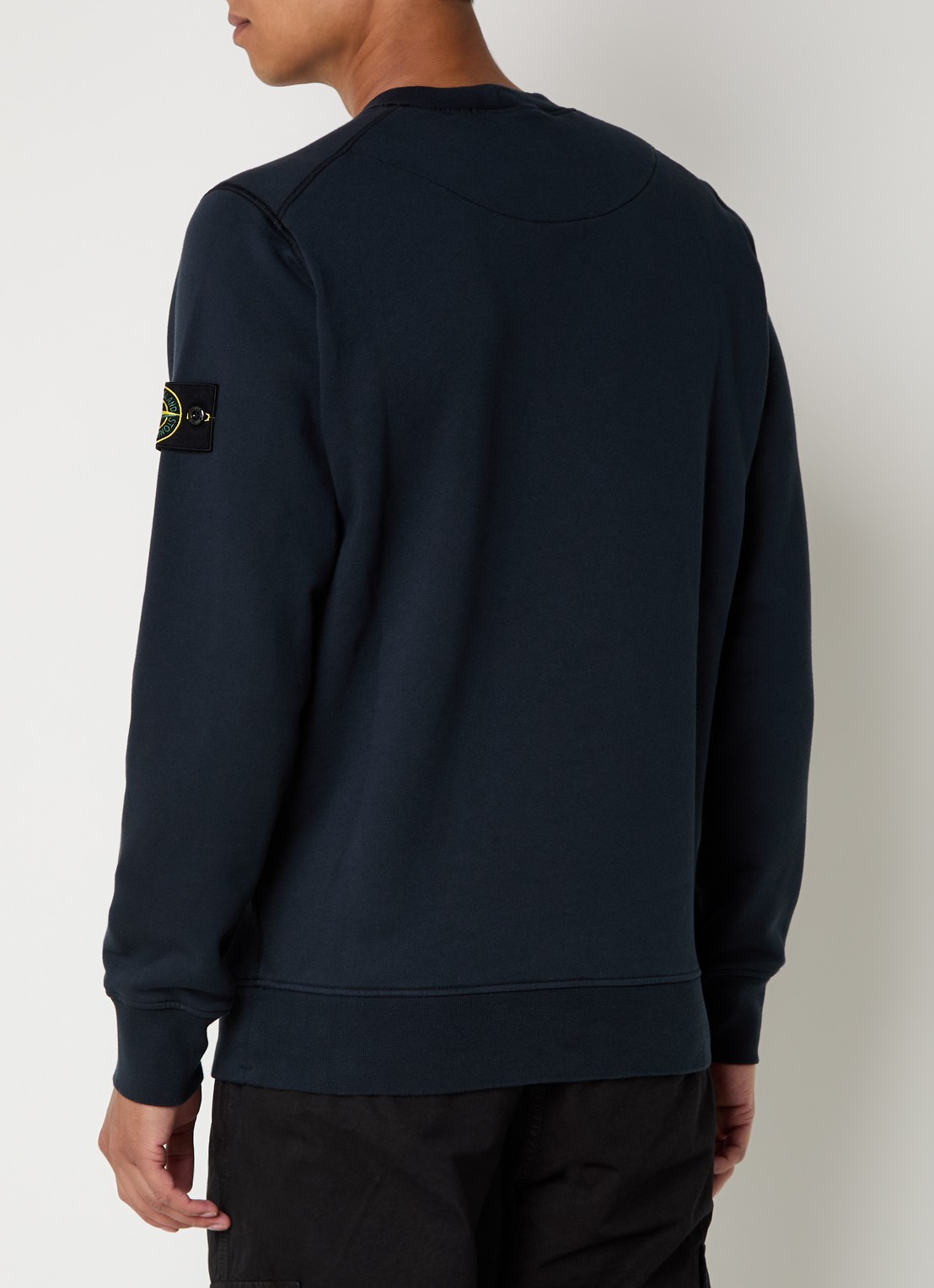 Stone Island S0051 sweater met logo - achterkant 5 donkerblauw