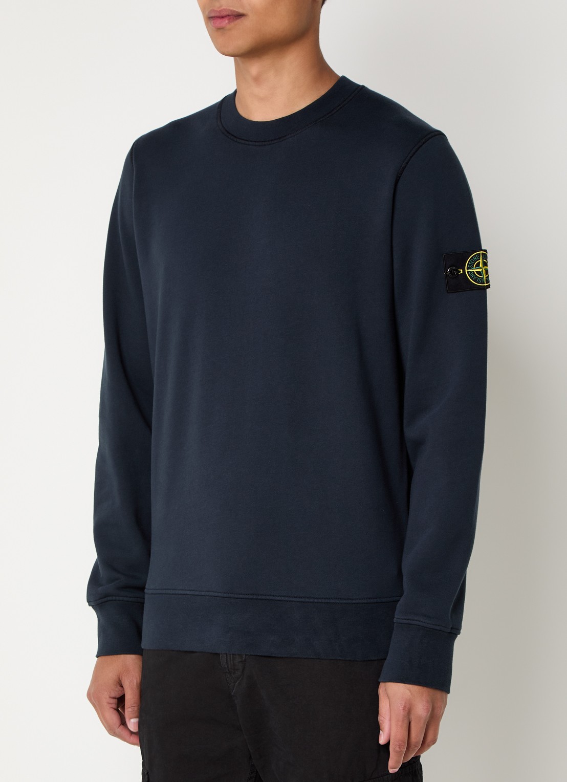 Stone Island S0051 sweater met logo - detail 3 donkerblauw