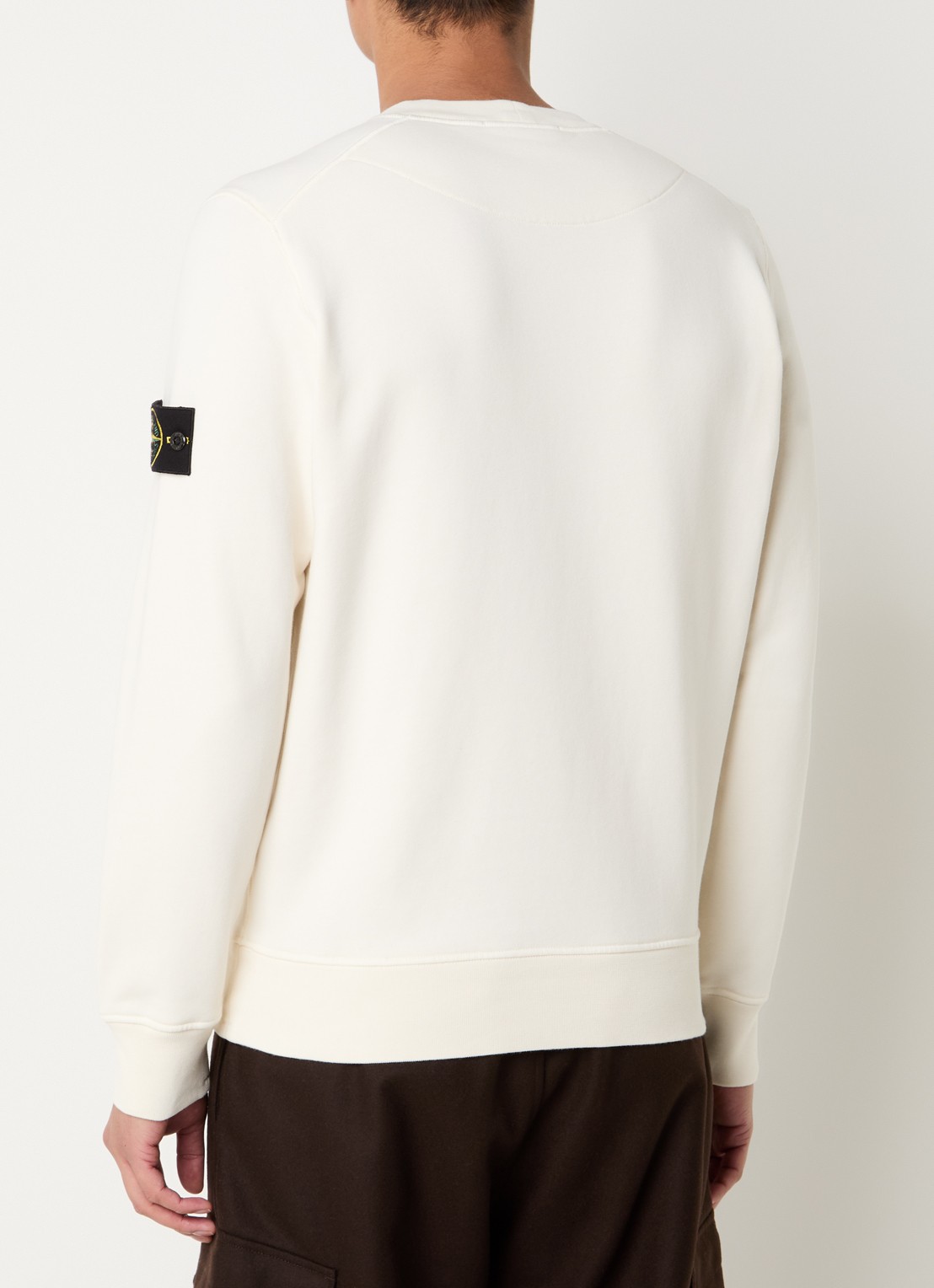 Stone Island S0051 sweater met logo - achterkant 5 creme