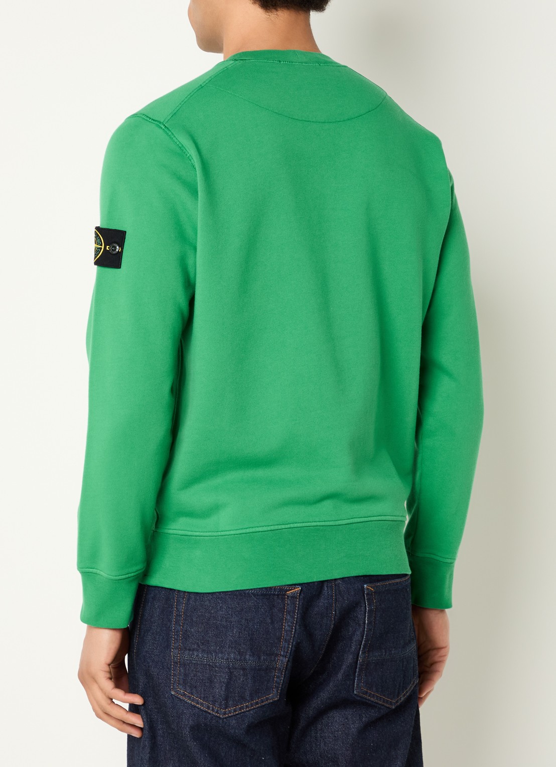 Stone Island S0051 sweater met logo - achterkant 5 groen