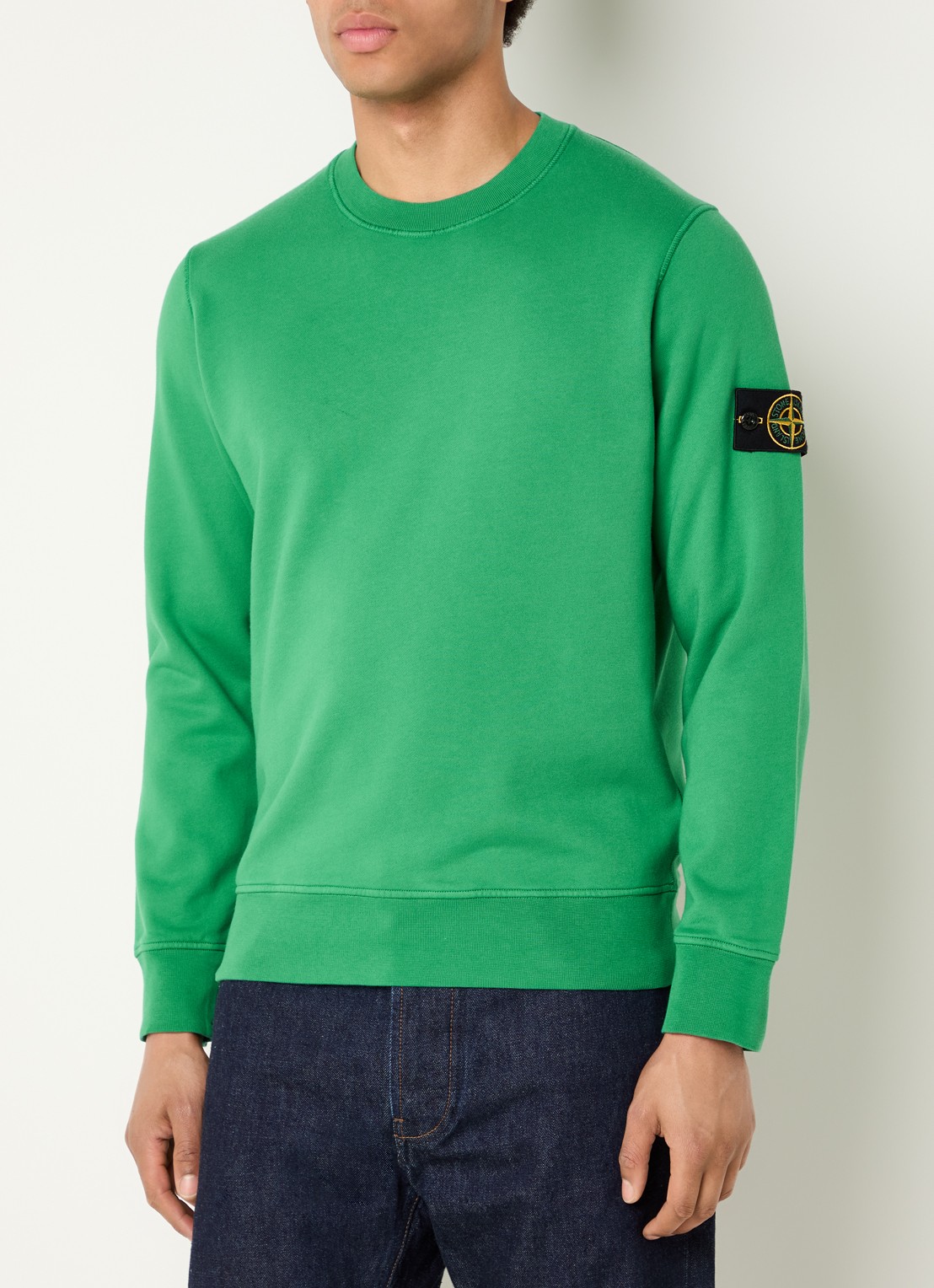 Stone Island S0051 sweater met logo - detail 3 groen