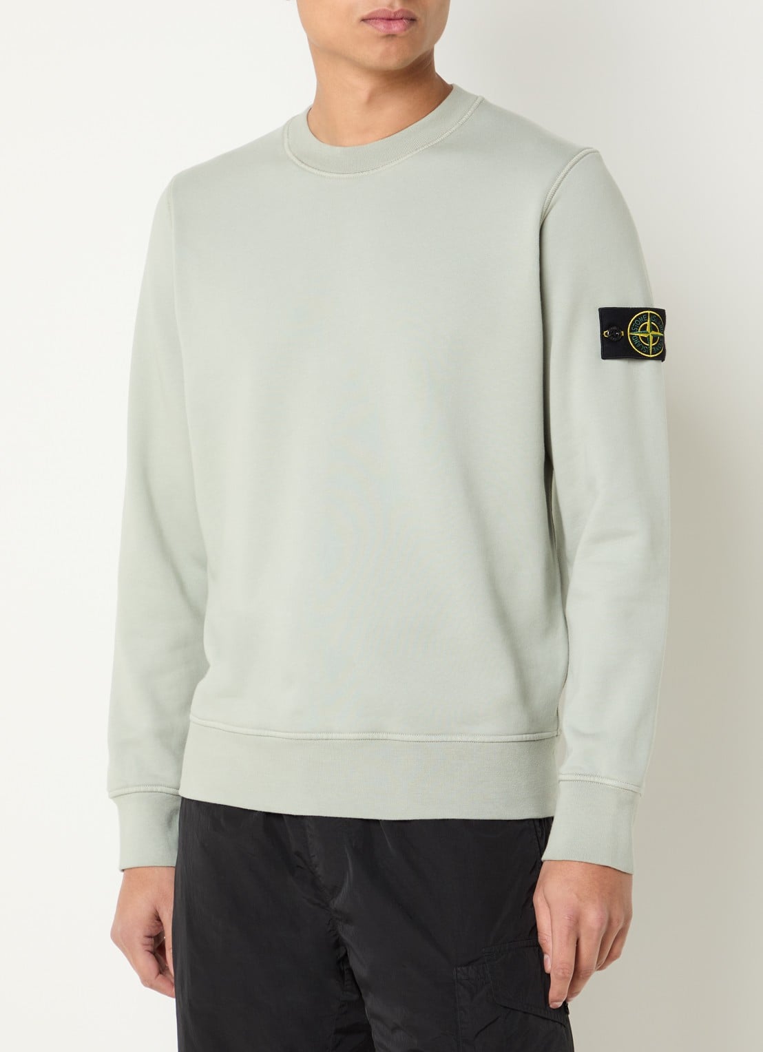 Stone Island S0051 sweater met logo - detail 4 lindegroen