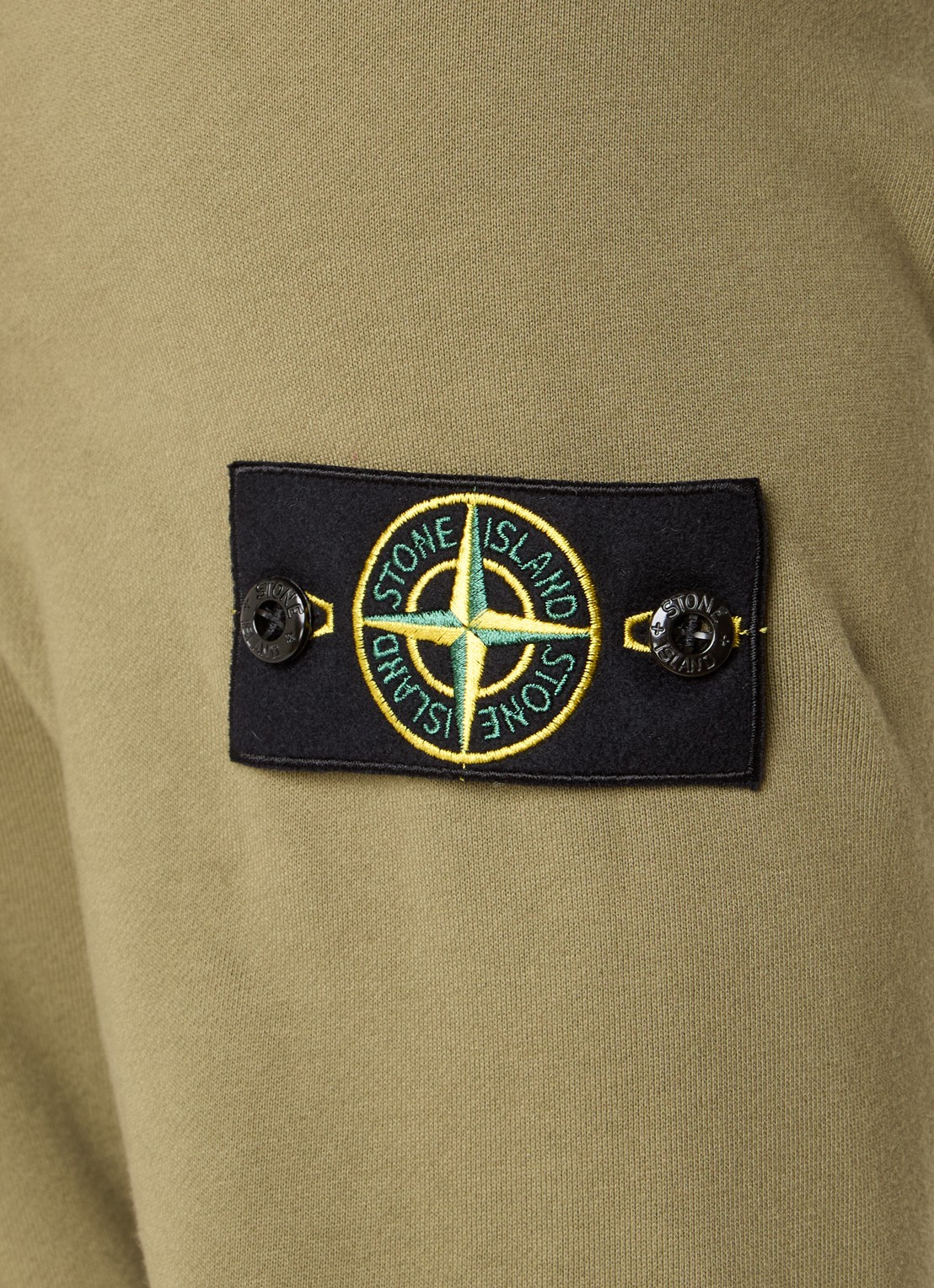 Stone Island S0051 sweater met logo - detail 4 mosgroen