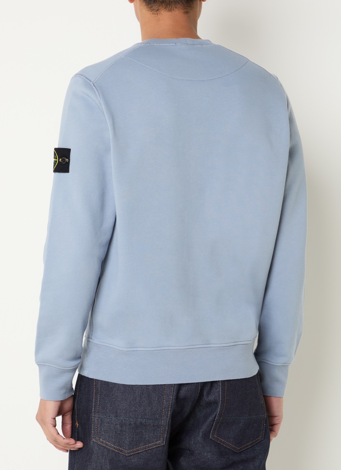 Stone Island S0051 sweater met logo - achterkant 3 donkerblauw