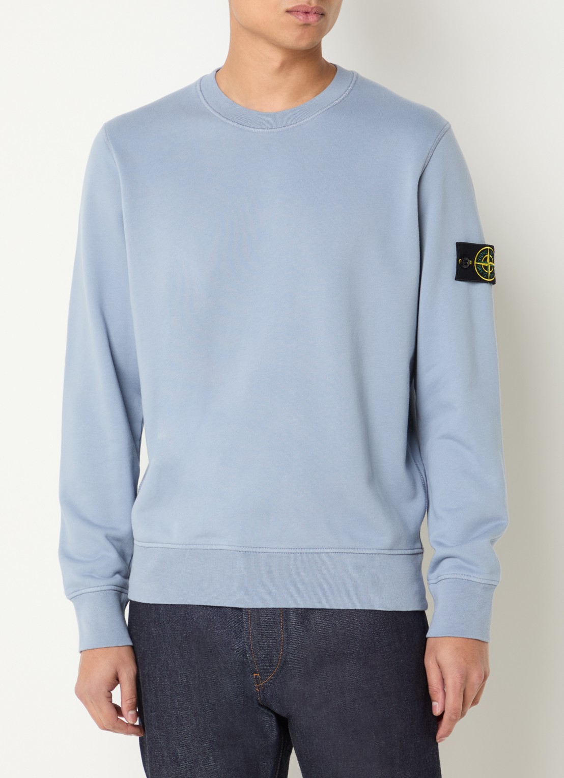 Stone Island S0051 sweater met logo - detail 4 donkerblauw