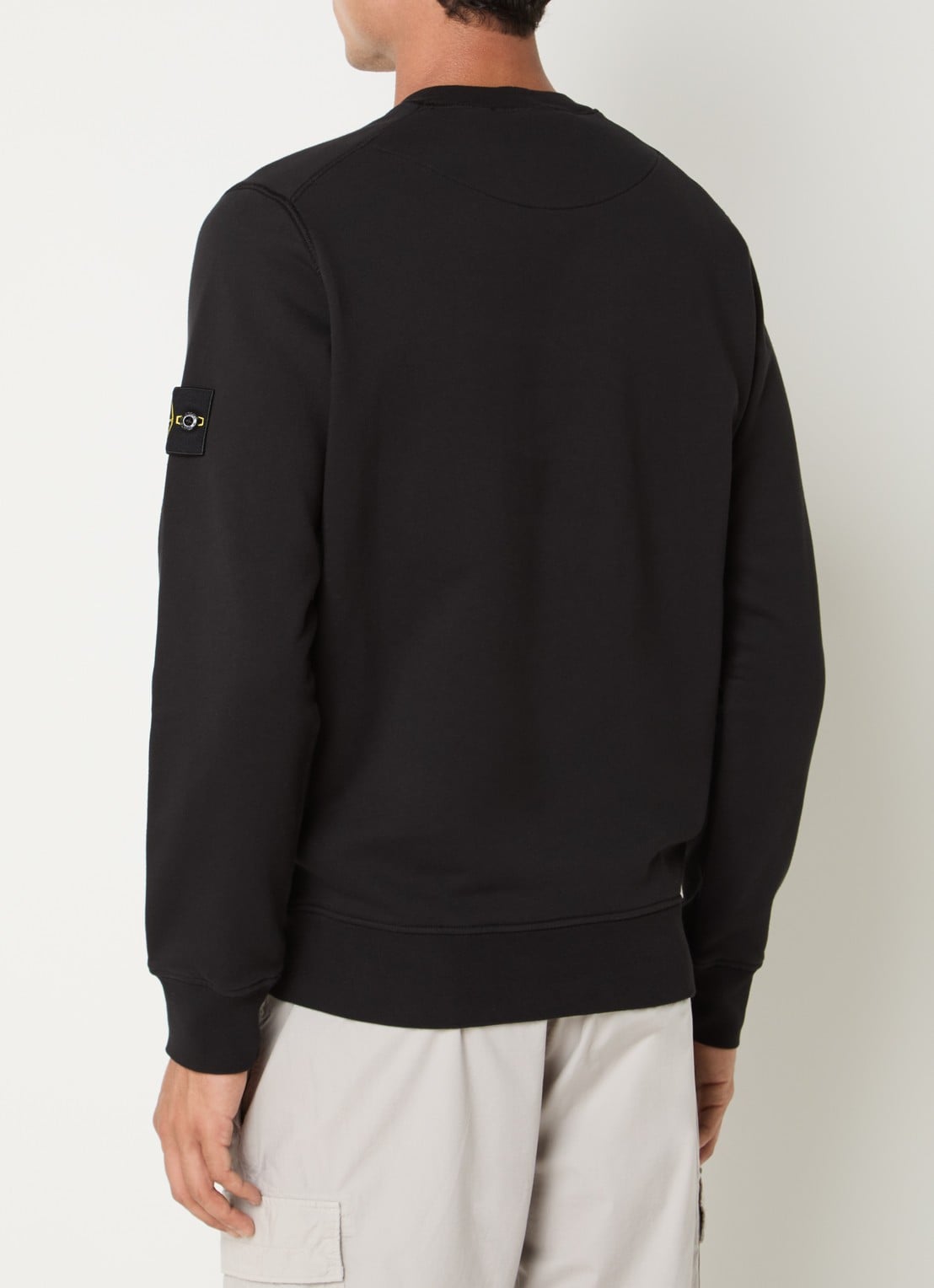 Stone Island S0051 sweater met logo - achterkant zwart