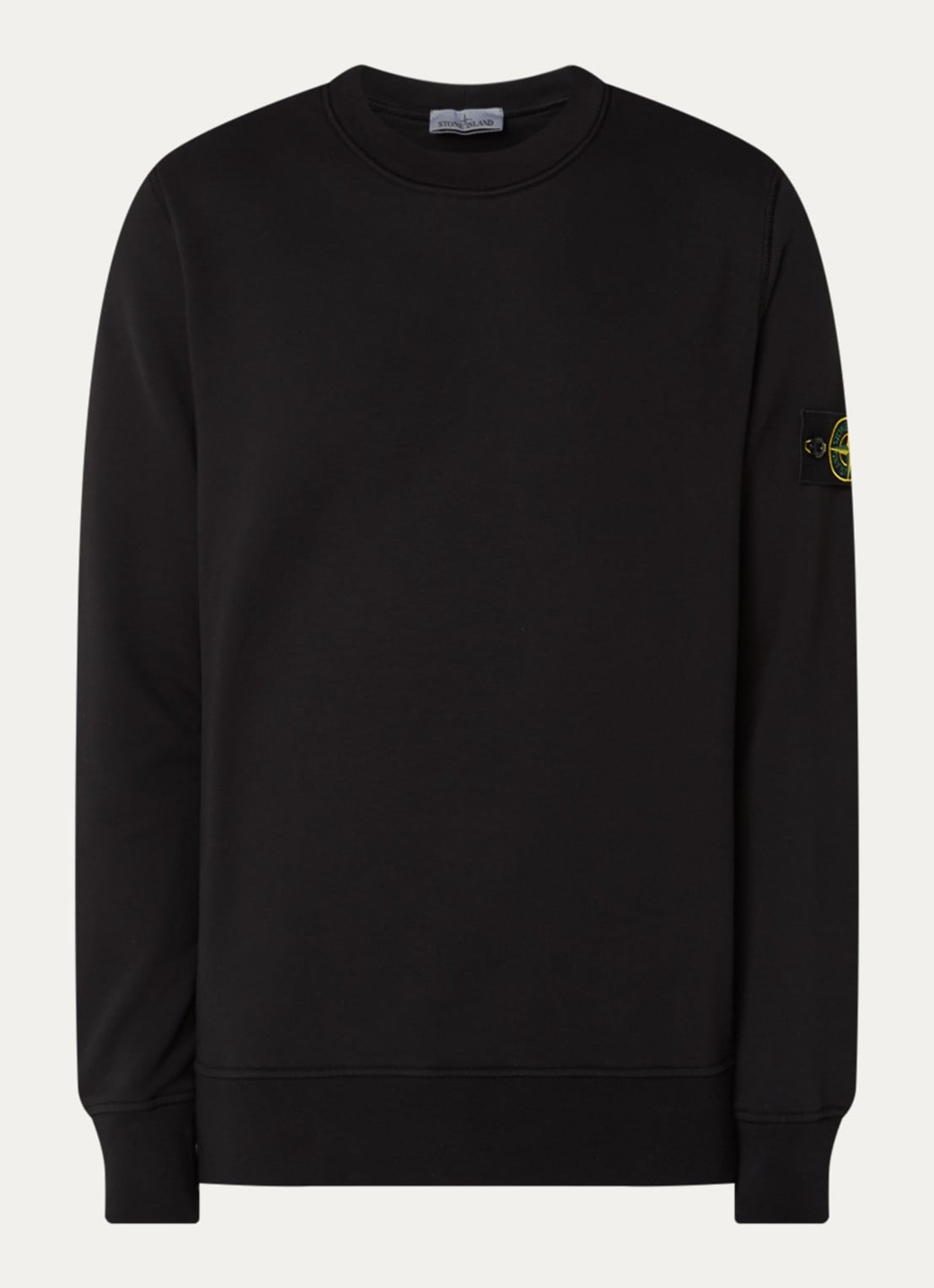 Stone Island S0051 sweater met logo - voorkant 2 zwart
