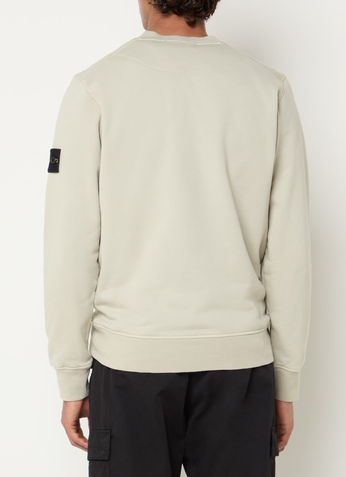 Stone Island S0051 sweater met logo - achterkant 5 lindegroen