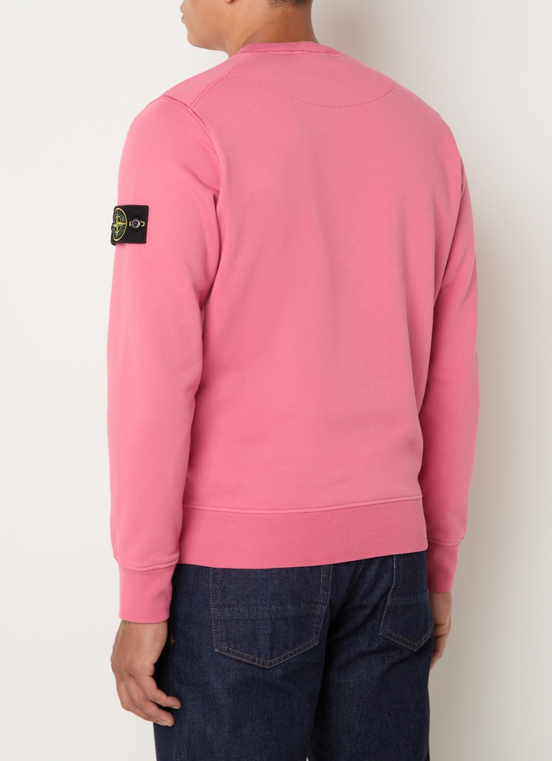Stone Island S0051 sweater met logo - achterkant roze