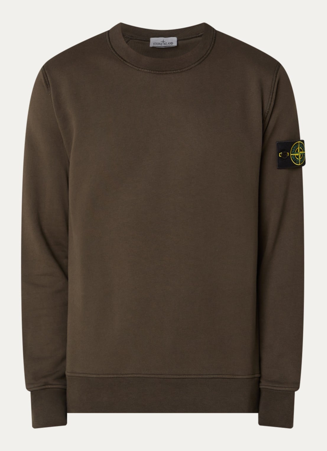 Stone Island S0051 sweater met logo - voorkant grijs