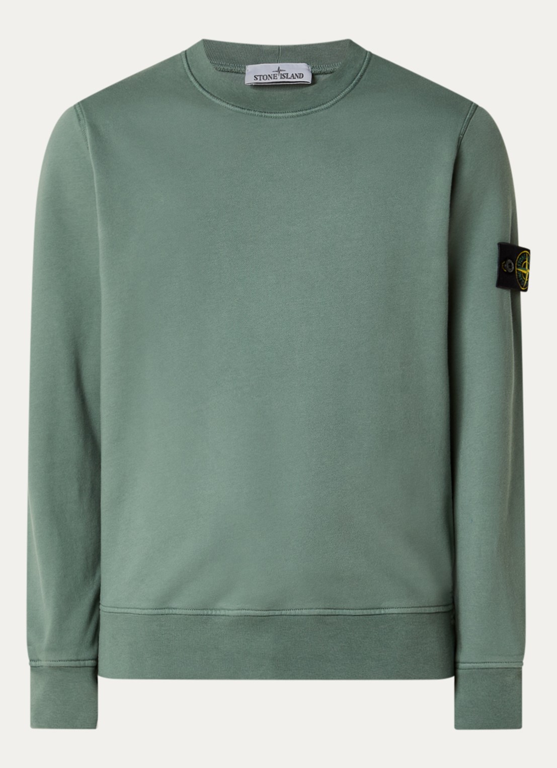 Stone Island S0051 sweater met logo - voorkant 4 zeegroen