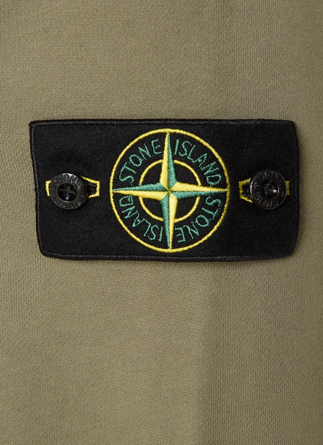 Stone Island S0051 sweater met logo - detail 5 legergroen