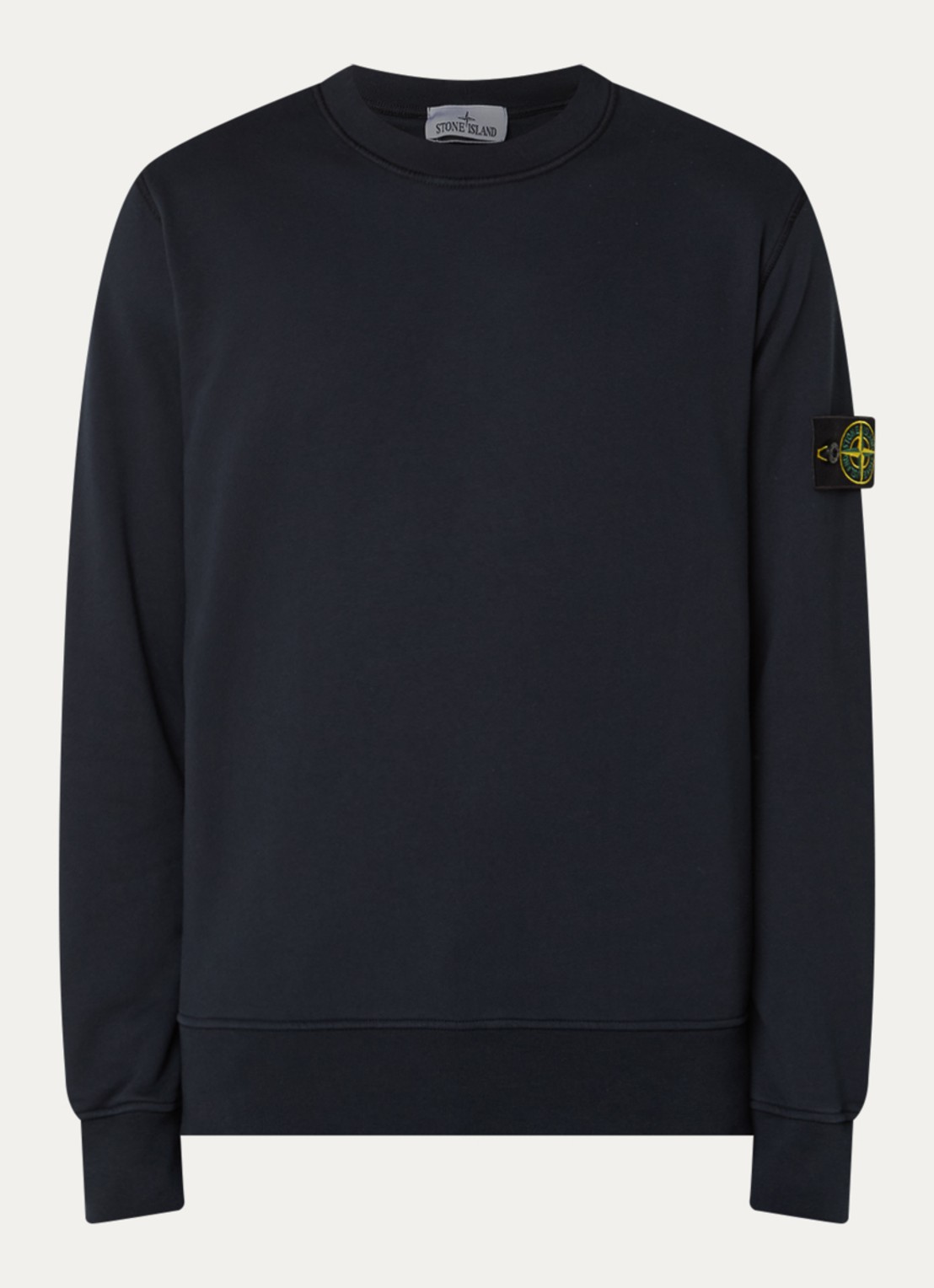 Stone Island S0051 sweater met logo - voorkant donkerblauw