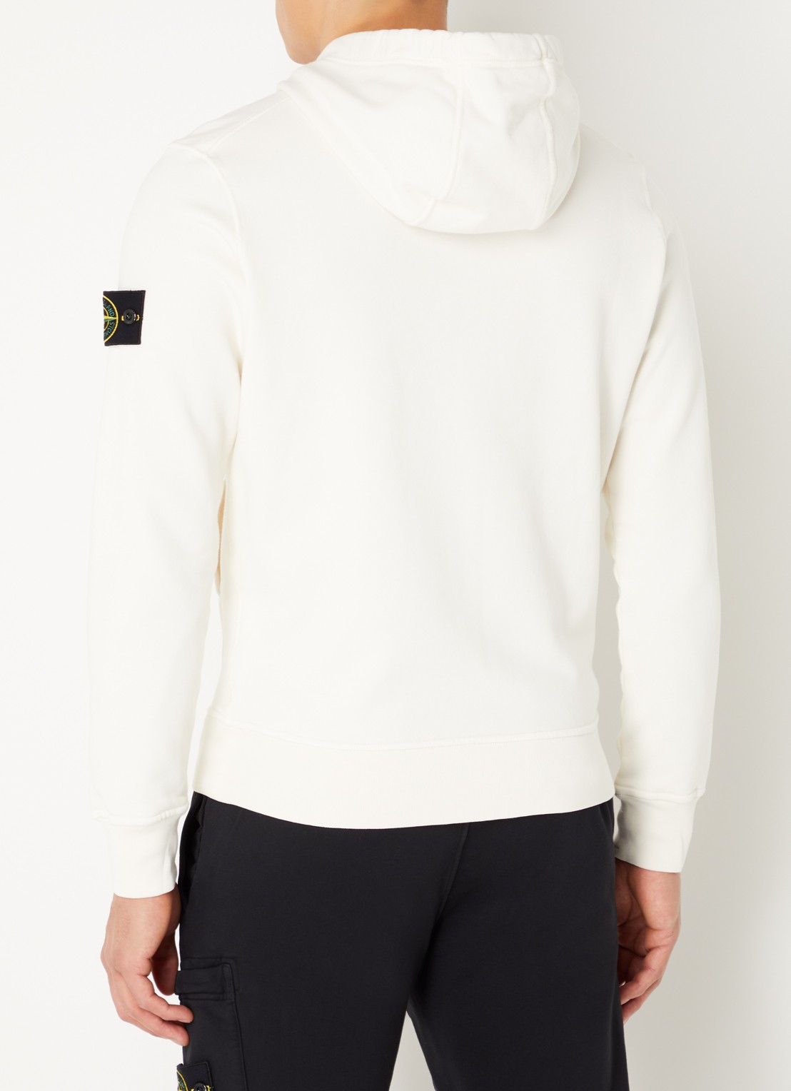 Stone Island S0051 sweatvest met capuchon en logo - achterkant 3 wit