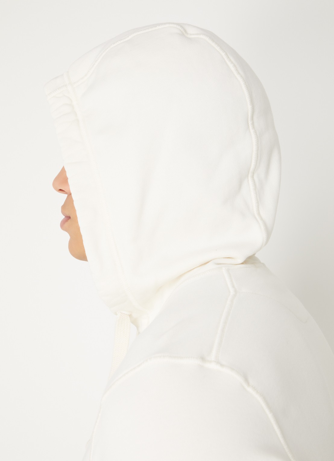 Stone Island S0051 sweatvest met capuchon en logo - detail 6 wit