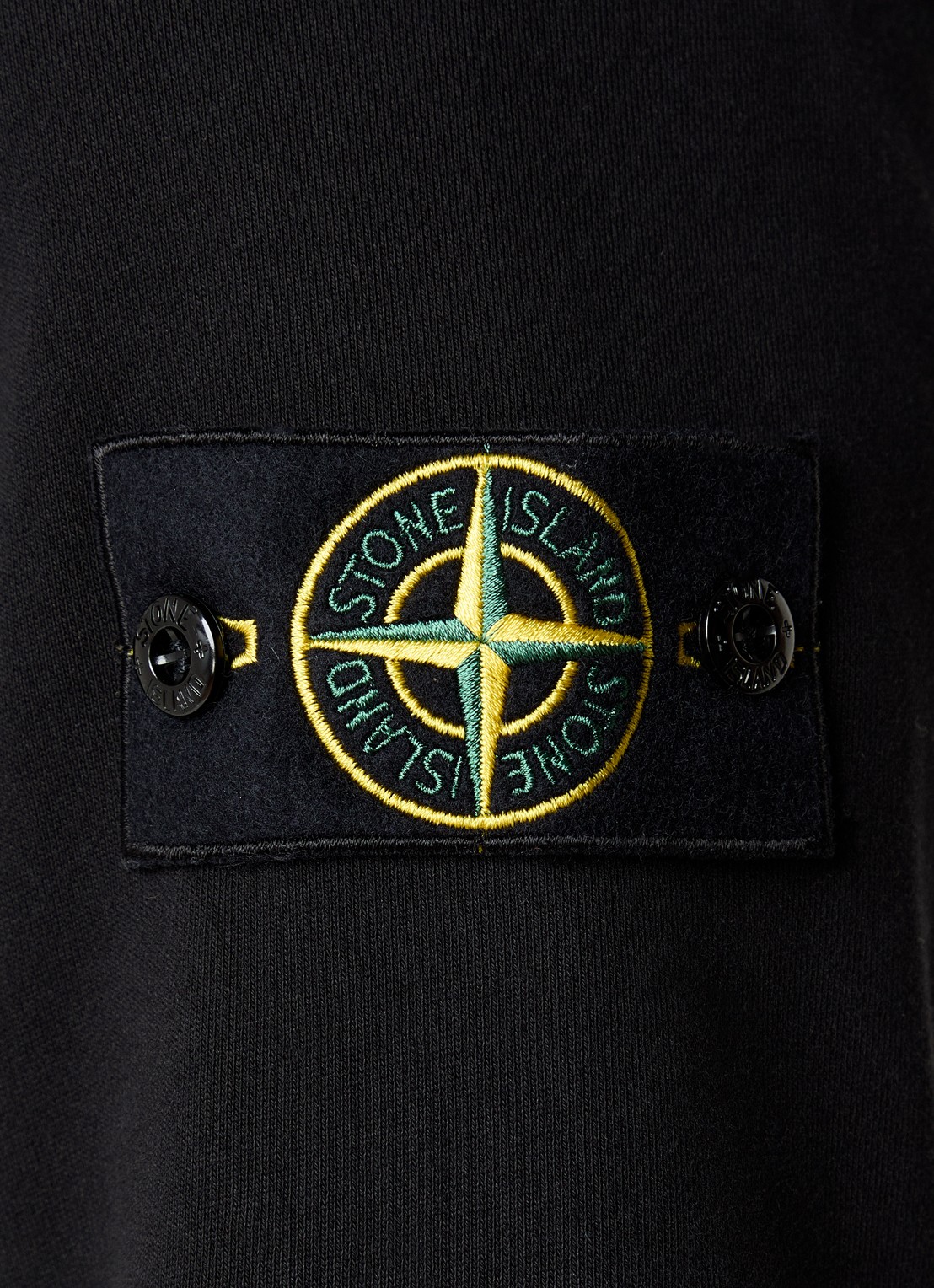Stone Island S0051 sweatvest met capuchon en logo - detail 6 zwart