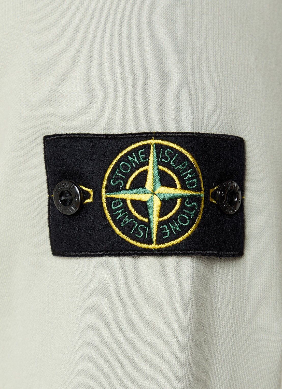 Stone Island S0051 sweatvest met capuchon en logo - detail 6 lindegroen