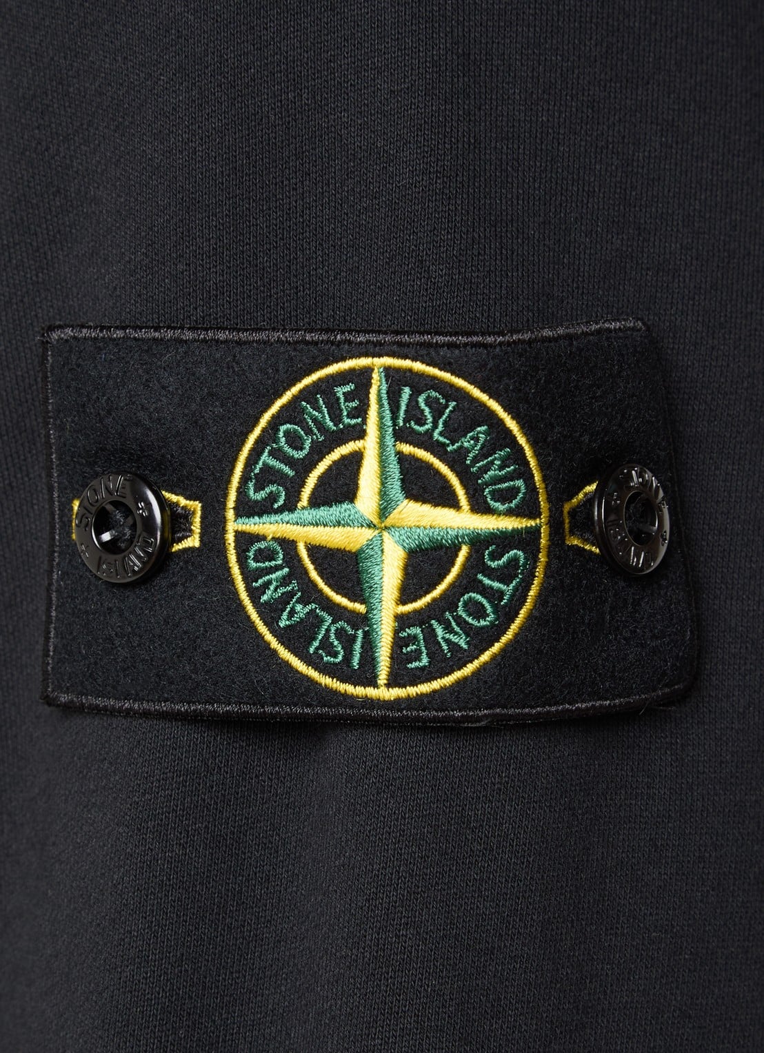 Stone Island S0051 sweatvest met logo en capuchon - detail 3 zwart