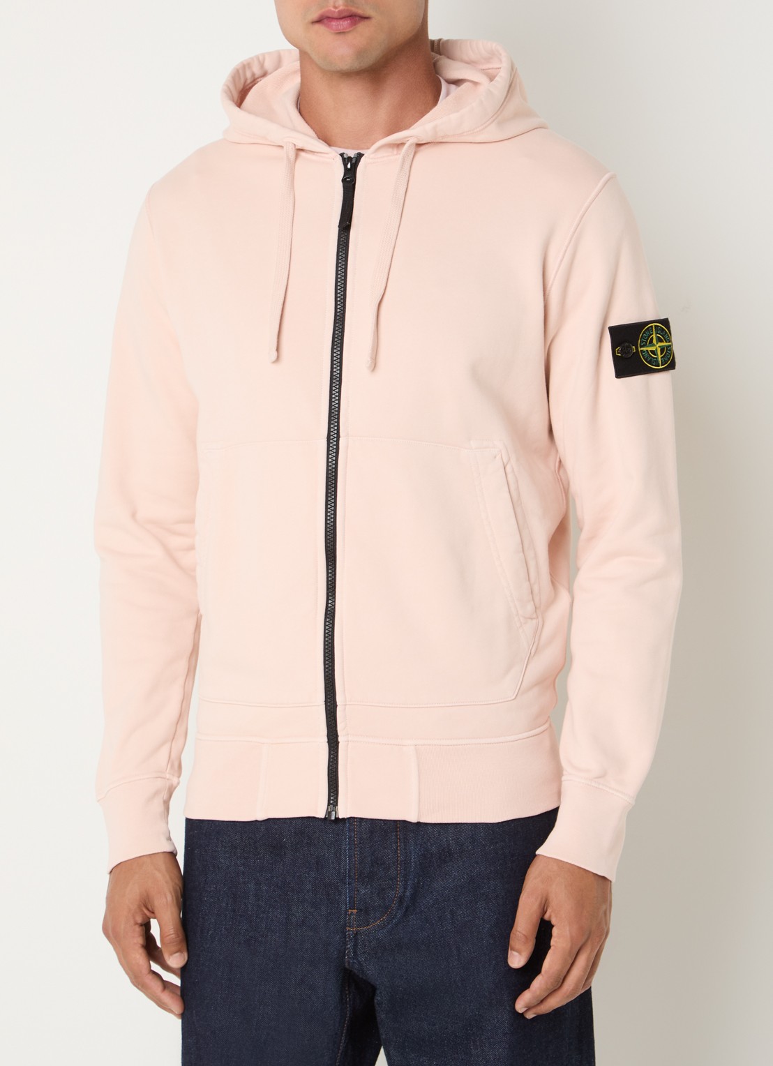 Stone Island S0051 sweatvest met logo en capuchon - detail 4 roze