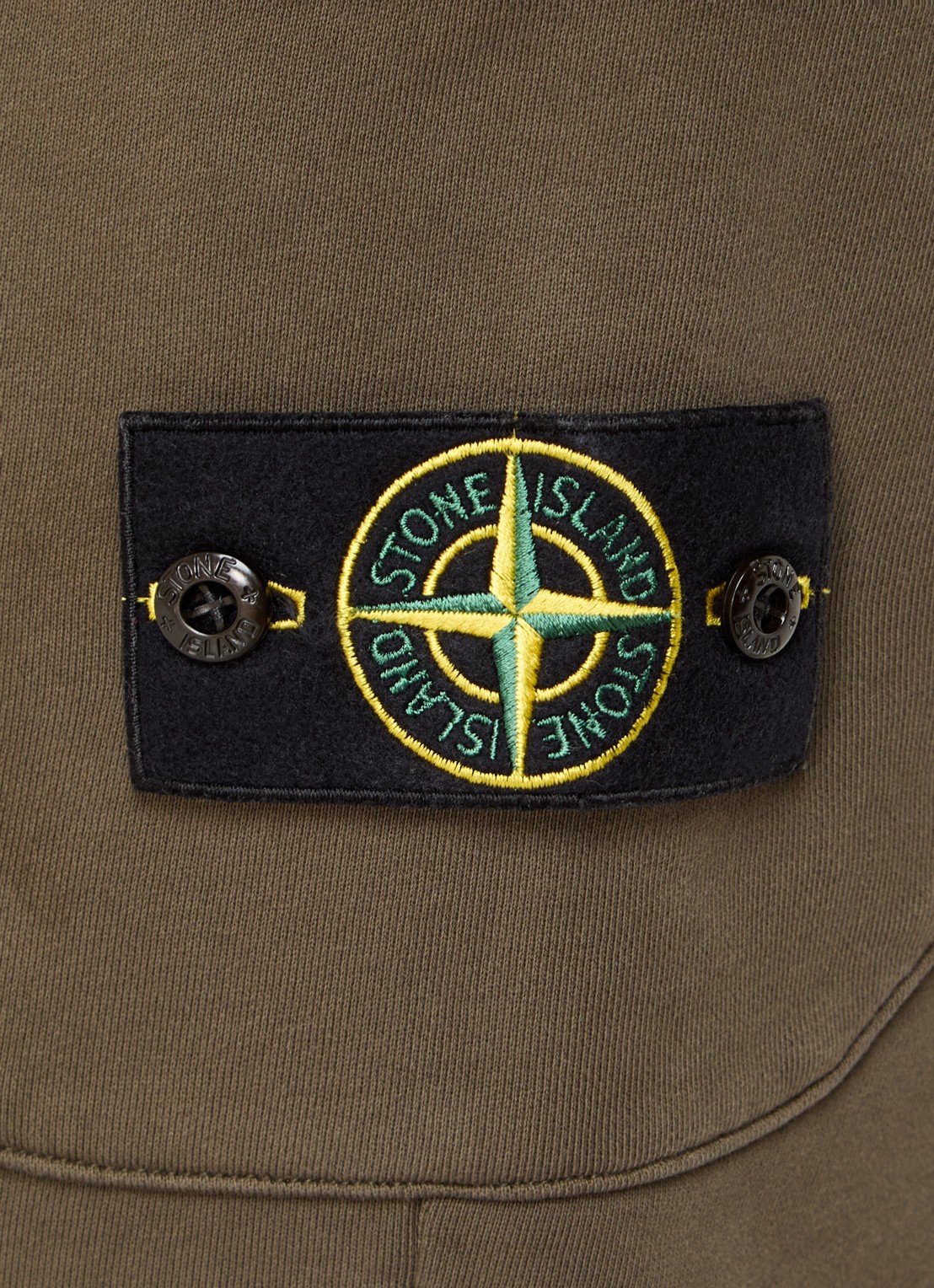 Stone Island S0051 tapered fit joggingbroek met logo - detail 3 bronsgroen