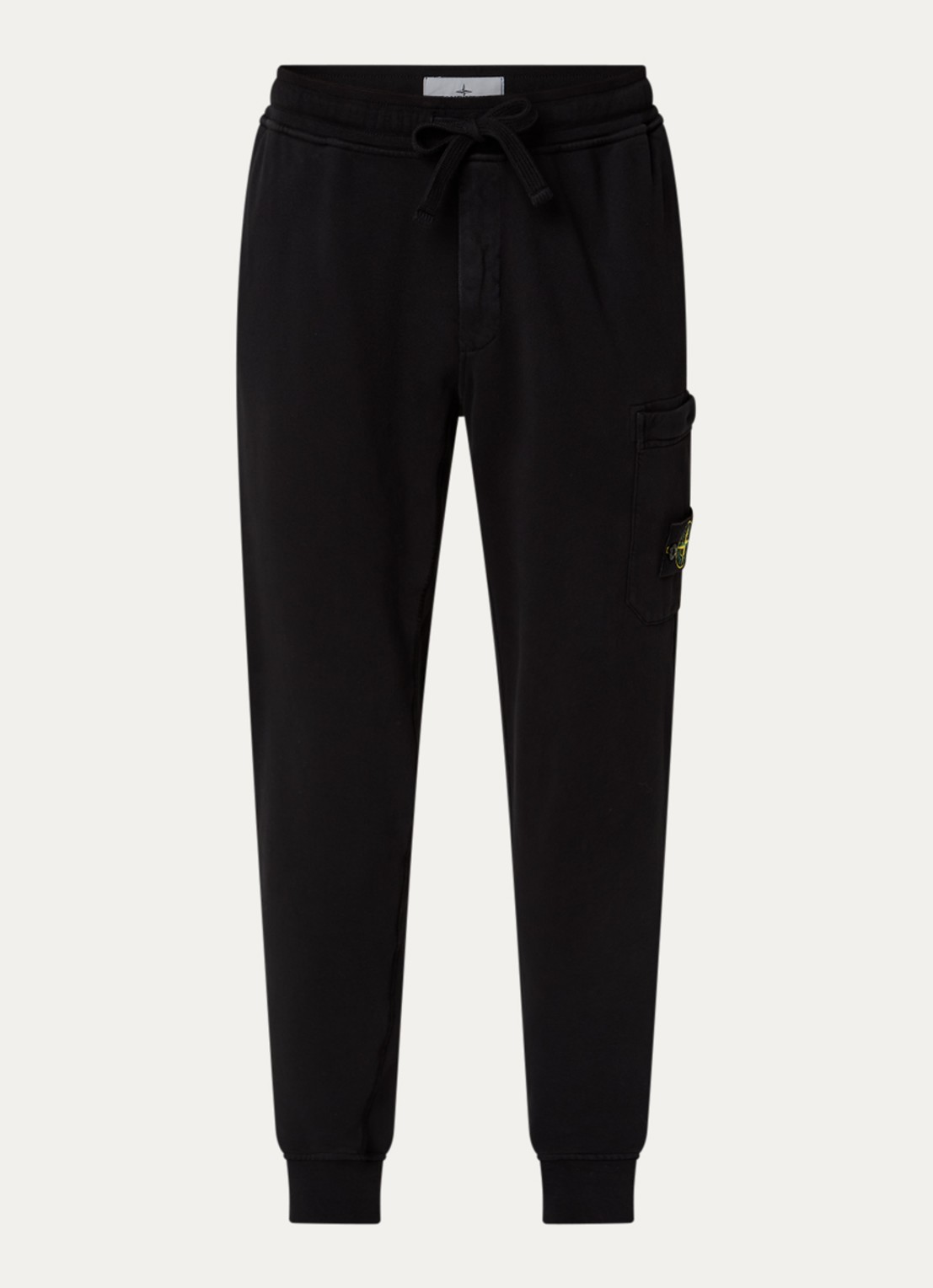 Stone Island S0051 tapered fit joggingbroek met steekzakken - voorkant 5 zwart