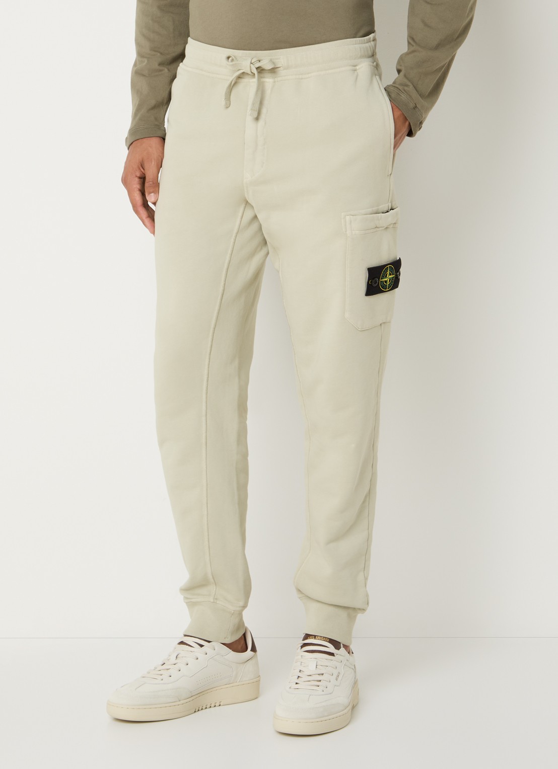 Stone Island S0051 tapered fit joggingbroek met steekzakken - detail 2 lindegroen