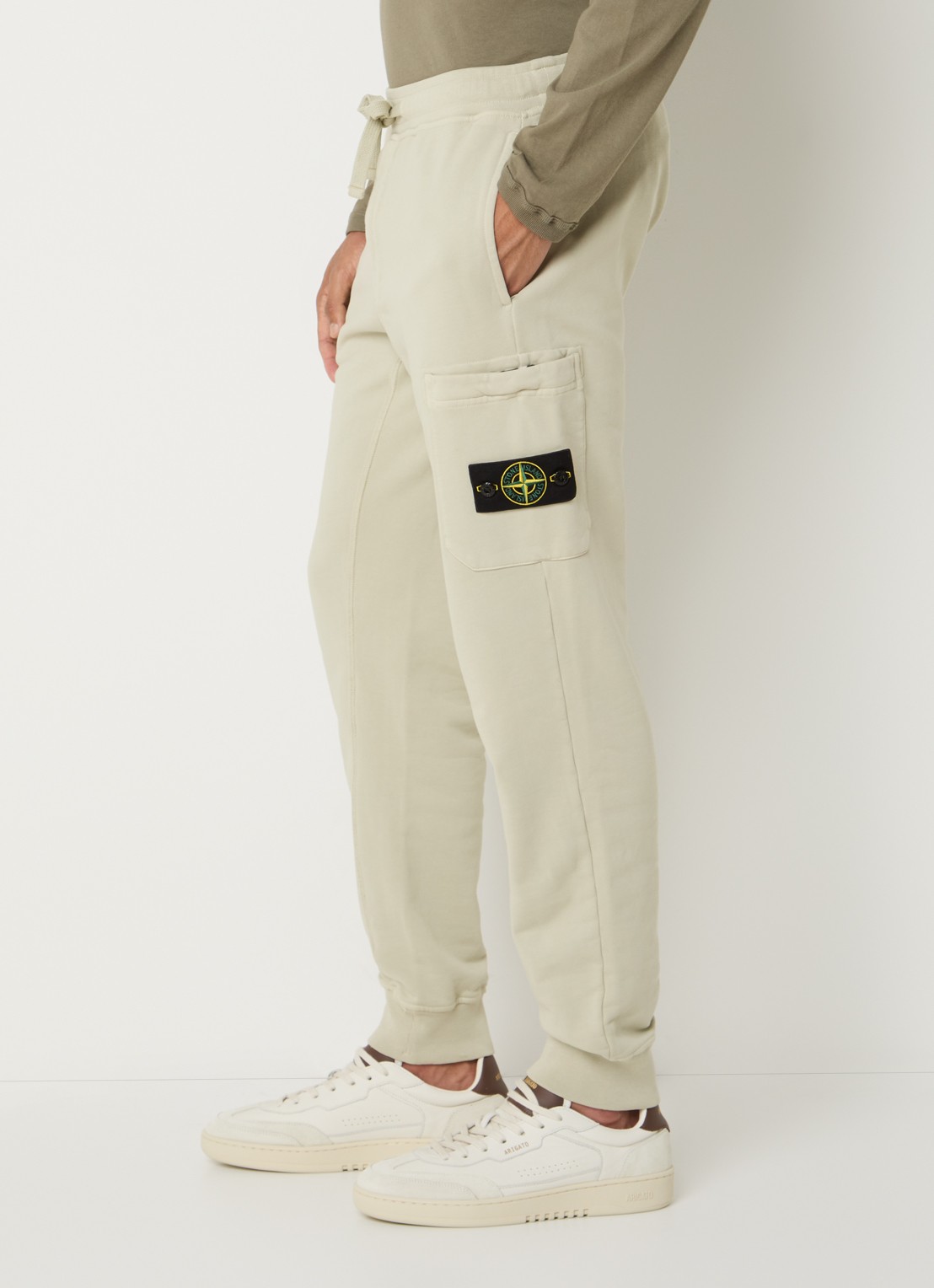 Stone Island S0051 tapered fit joggingbroek met steekzakken - detail 3 lindegroen