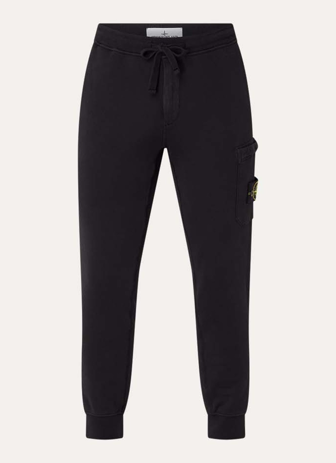 Stone Island S0051 tapered fit joggingsbroek met opgestikte zakken - voorkant 2 zwart