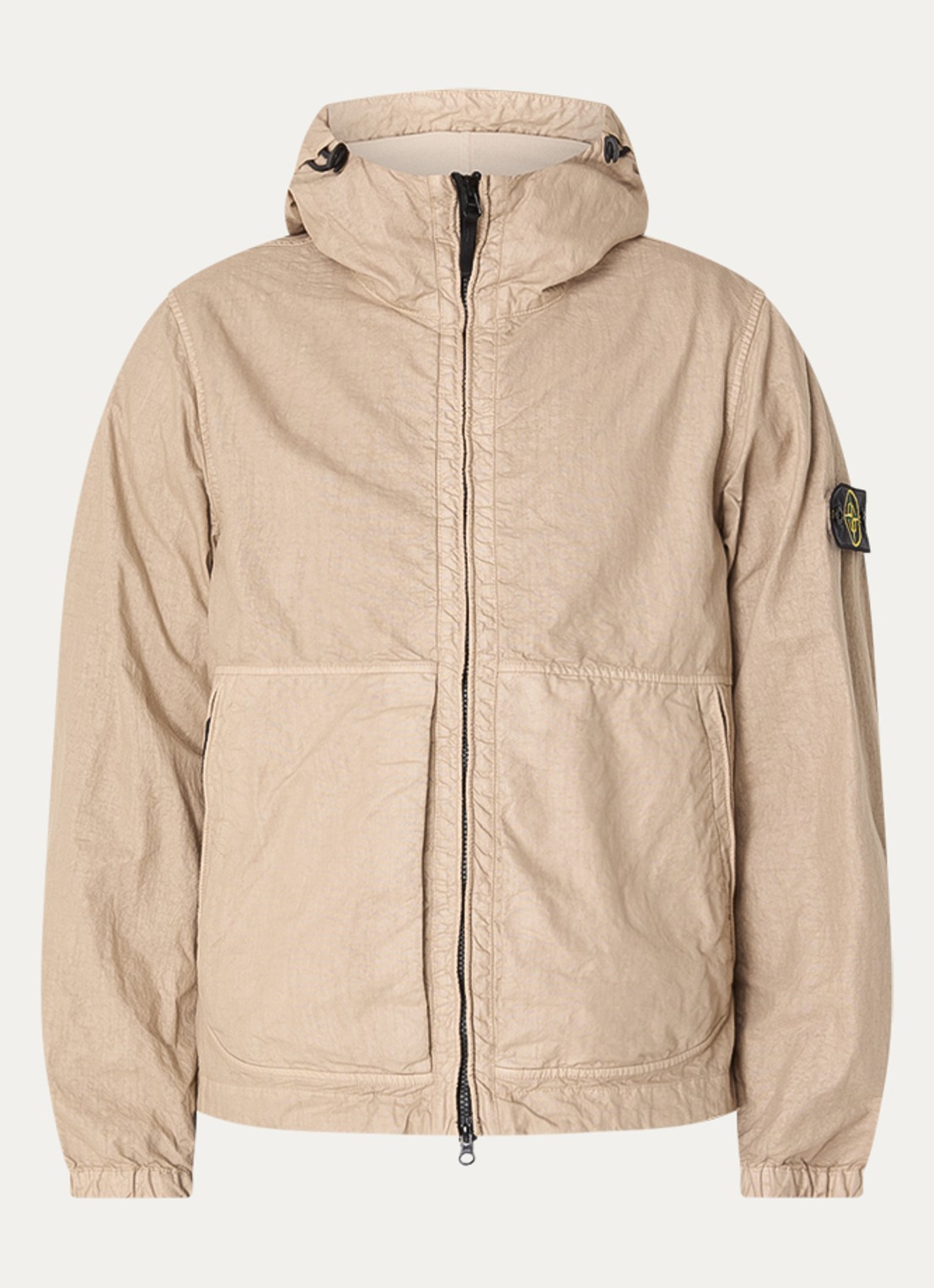 Stone Island S0069 Jack met capuchon en ritszakken - voorkant 5 beige