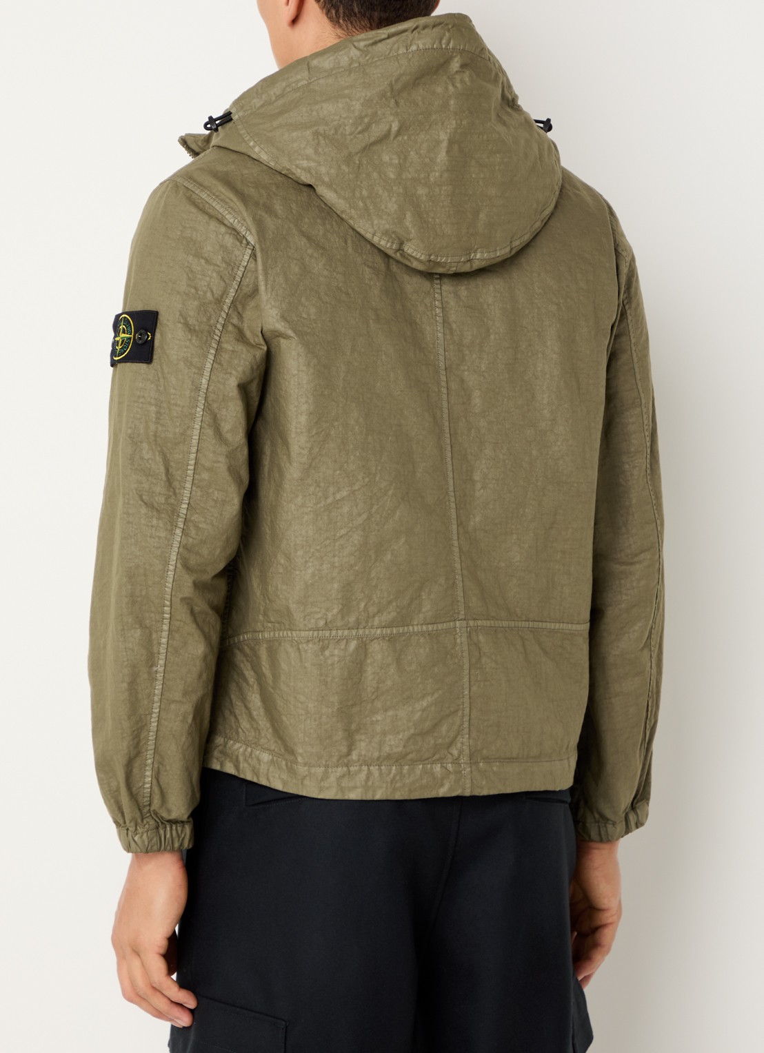 Stone Island S0069 Jack met capuchon en ritszakken - achterkant 4 mosgroen