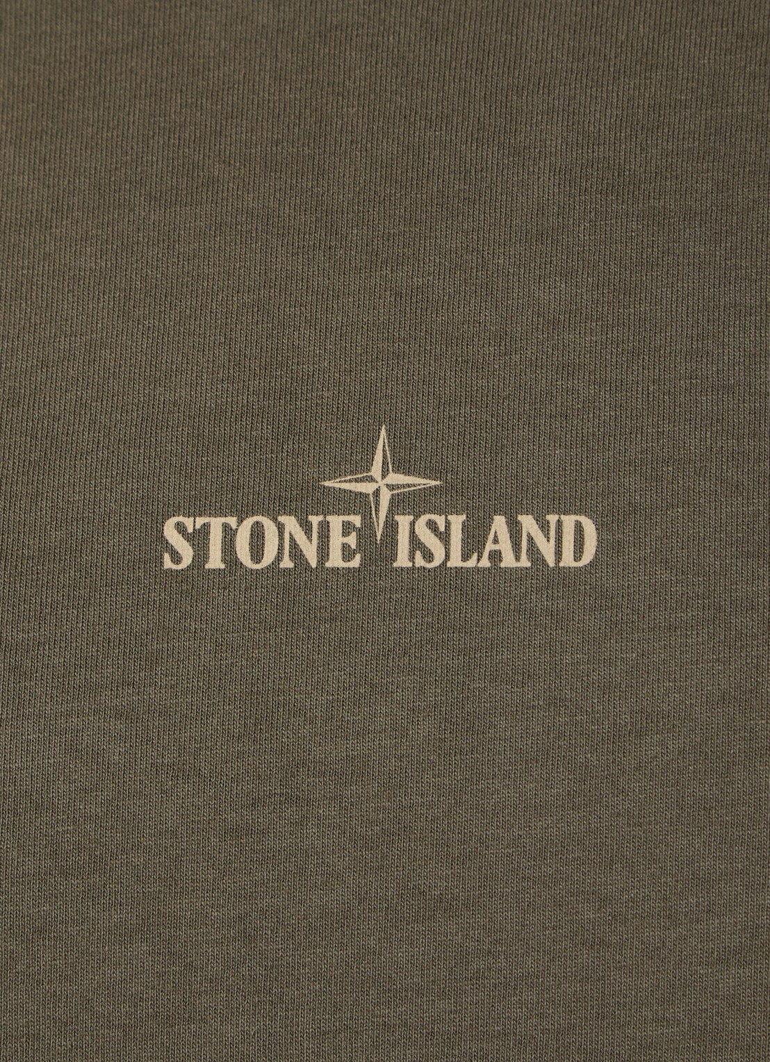 Stone Island S0080 T-shirt met logo- en backprint - detail 3 legergroen
