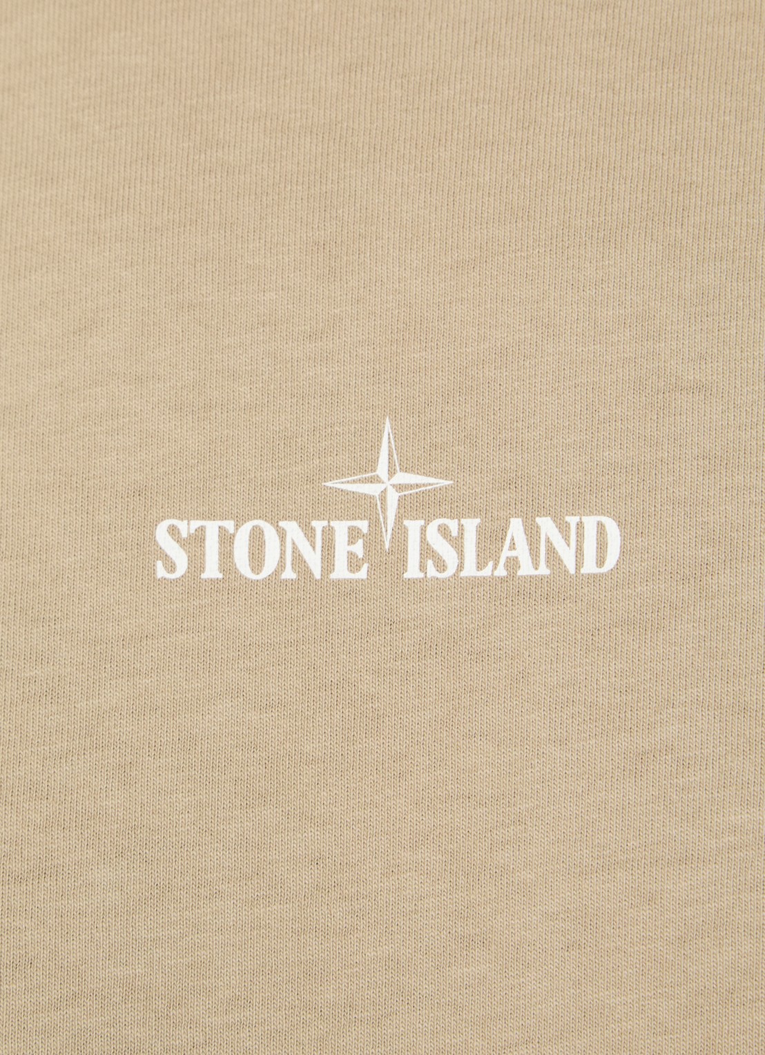 Stone Island S0080 T-shirt met logo- en backprint - detail 3 khaki