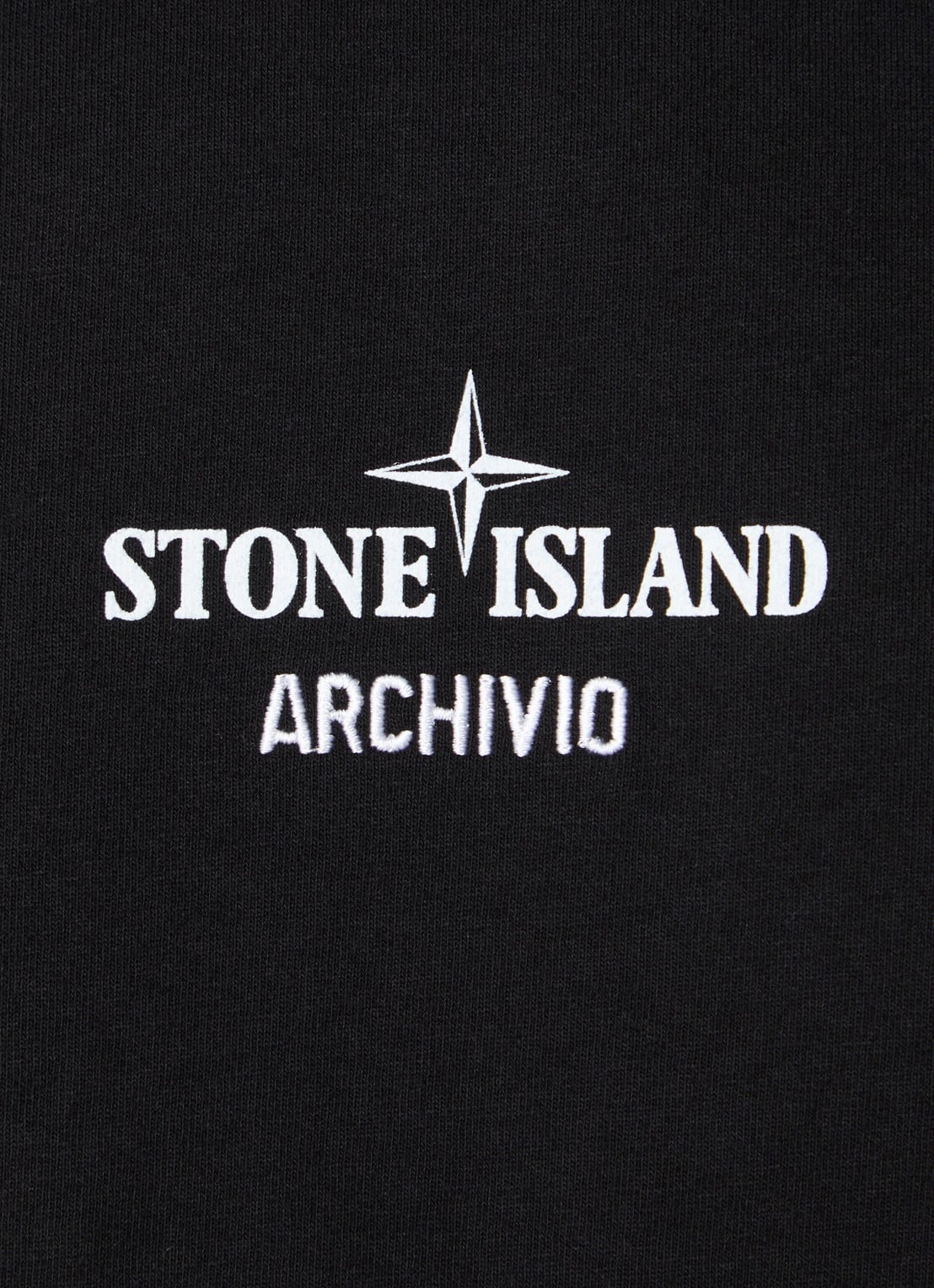 Stone Island S0091 T-shirt met logo- en backprint - detail 3 zwart