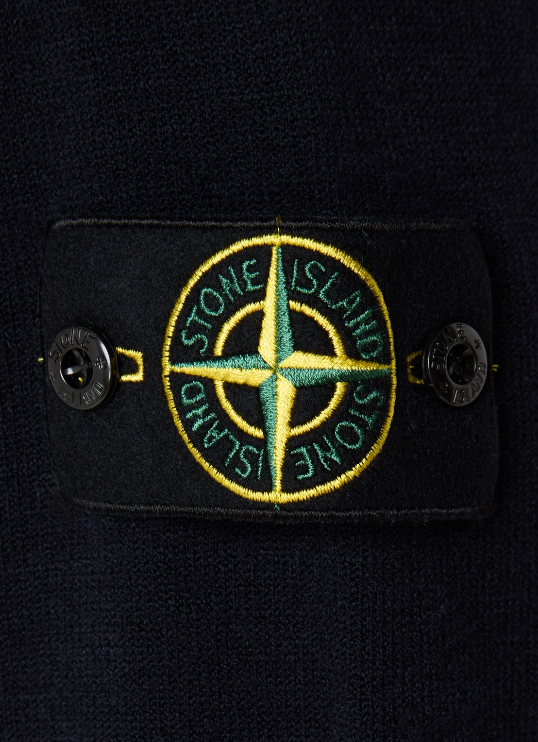 Stone Island S00A1 fijngebreide pullover in scheerwolblend met logo - detail 3 donkerblauw