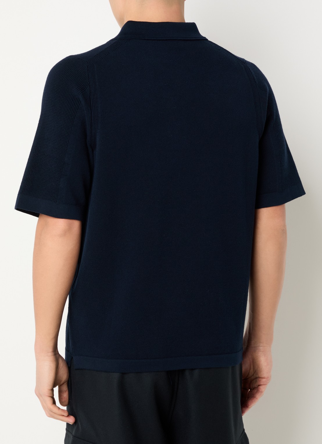 Stone Island S00B5 regular fit polo met logo - achterkant 3 donkerblauw