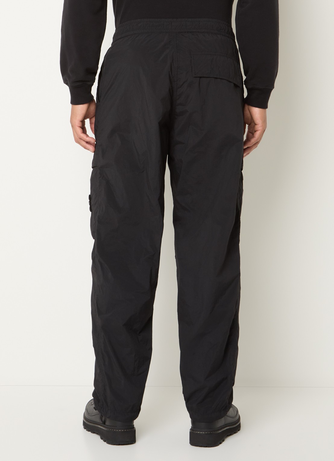 Stone Island S00F6 loose fit cargobroek met steekzakken - achterkant 6 zwart